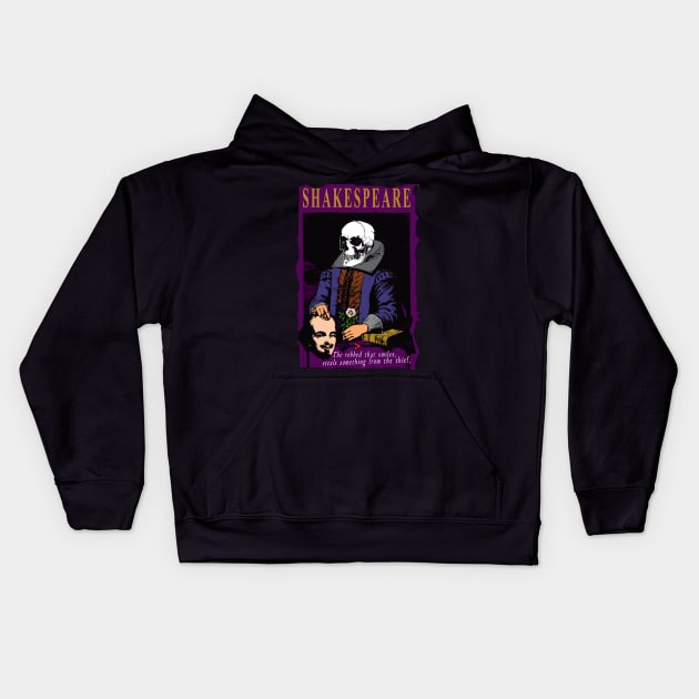 William Shakespeare Quote Kids Hoodie by Exile Kings 